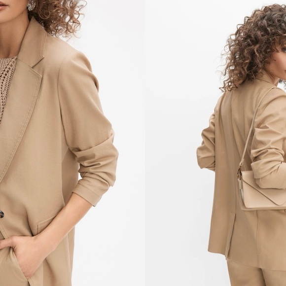 Chic Tan Women's Blazer - Picture 2 of 5